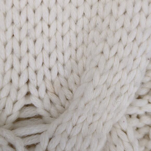 Eddie Bauer Women's S Ivory Cable Hand Knit Wool Turtleneck Fisherman Sweater - Picture 4 of 6